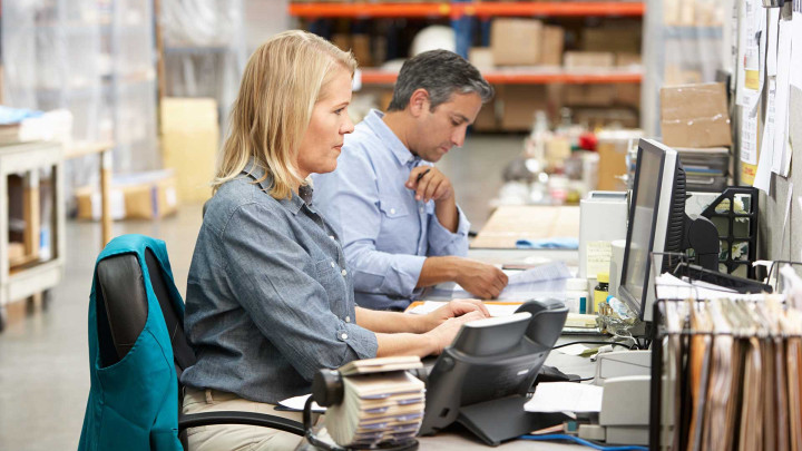 business team at desk